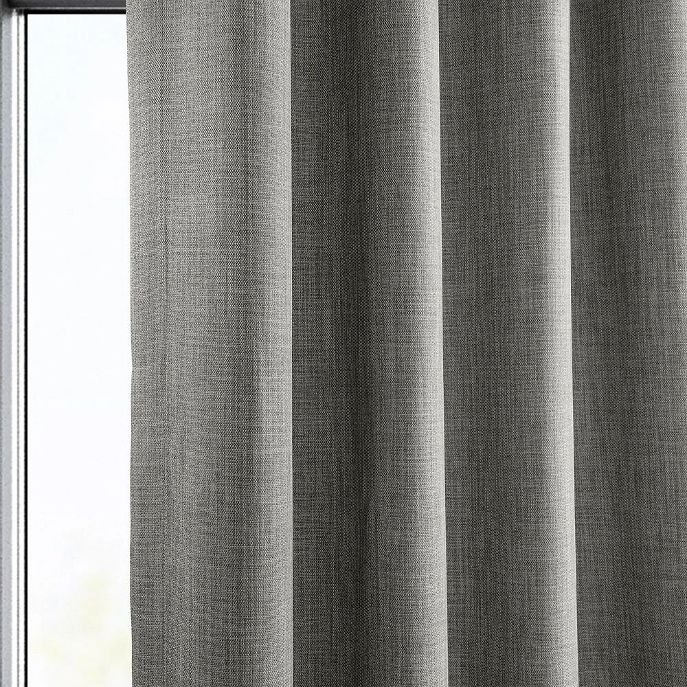 EFF Faux Linen Grommet Room Darkening Window Curtain 7 EFF Faux Linen Grommet Room Darkening Window Curtain - Image 5
