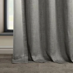 EFF Faux Linen Grommet Room Darkening Window Curtain 13 EFF Faux Linen Grommet Room Darkening Window Curtain -Greenland Home Fashions Shop 5986747 ALT5
