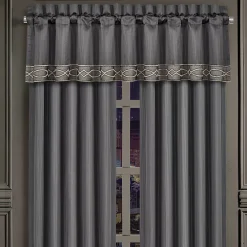 Five Queens Court Darwin Charcoal Window Straight Valance -Greenland Home Fashions Shop 5998684 ALT6