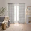 Mercantile Tavia Horizontal Stripes Rod Pocket Back Tab Sheer Window Curtain Panel 1 Mercantile Tavia Horizontal Stripes Rod Pocket Back Tab Sheer Window Curtain Panel -Greenland Home Fashions Shop 5999899 Dark Gray