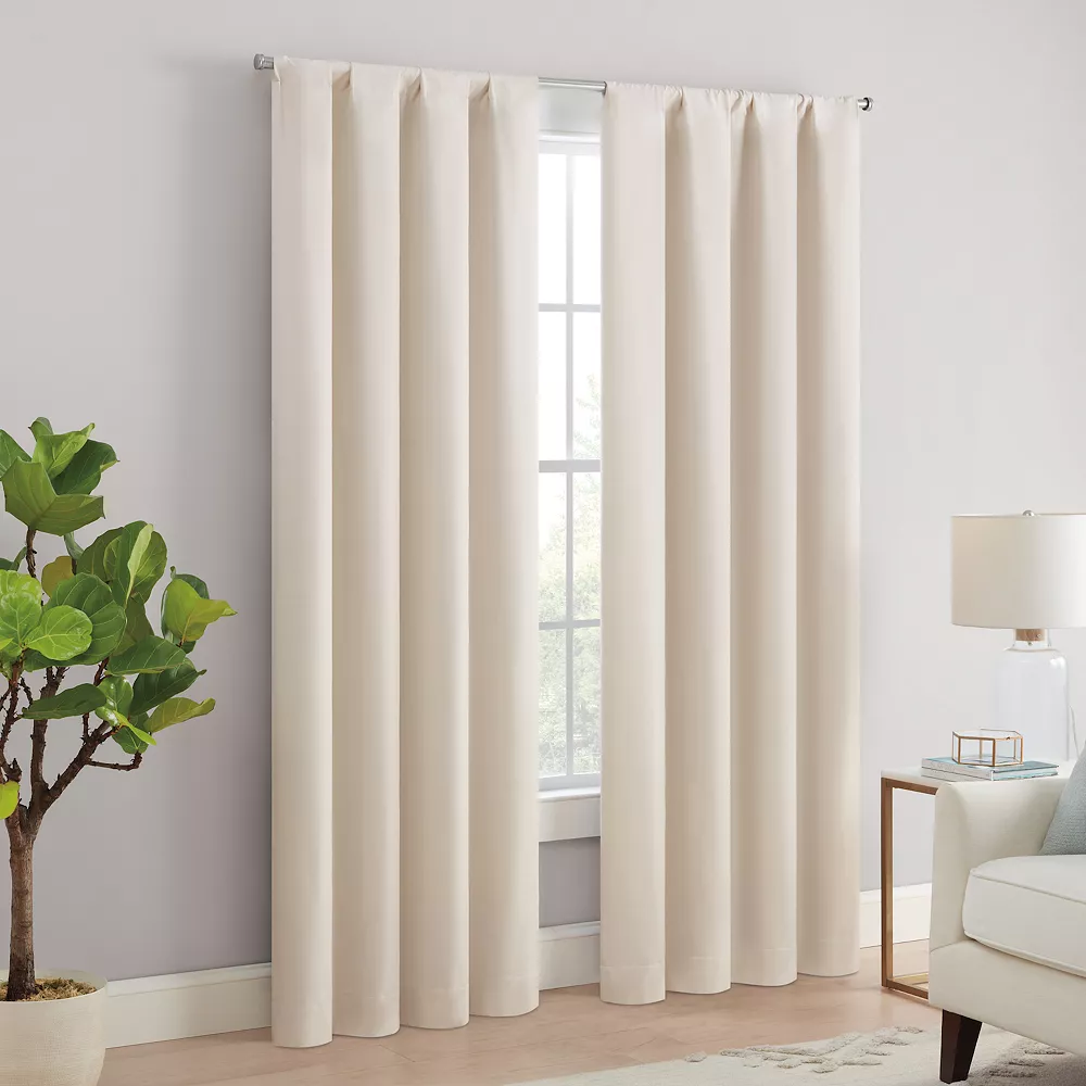 Eclipse Magnitech Cannes Textured Solid 100% Blackout Rod Pocket Magnetic Closure Window Curtain Panel 7 Eclipse Magnitech Cannes Textured Solid 100% Blackout Rod Pocket Magnetic Closure Window Curtain Panel - Image 5