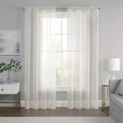 Eclipse Livia Sheer Voile Rod Pocket Window Curtain Panel