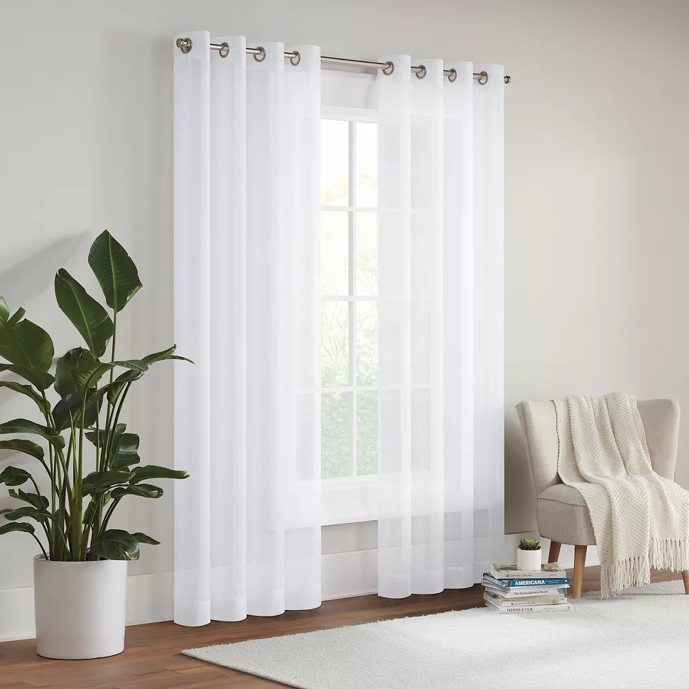 Eclipse Livia Sheer Voile Grommet Window Curtain Panel 6 Eclipse Livia Sheer Voile Grommet Window Curtain Panel - Image 4