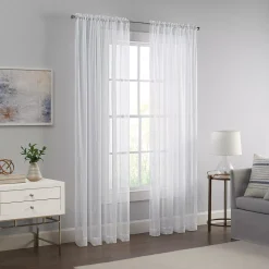 Eclipse Emina Crushed Sheer Voile Rod Pocket Window Curtain Panel -Greenland Home Fashions Shop 6002858 ALT3