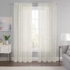 Eclipse Emina Crushed Sheer Voile Rod Pocket Window Curtain Panel 2 Eclipse Emina Crushed Sheer Voile Rod Pocket Window Curtain Panel -Greenland Home Fashions Shop 6002858 Ivory