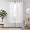 Eclipse Emina Crushed Sheer Voile Grommet Window Curtain Panel -Greenland Home Fashions Shop 6002859 White