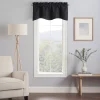 Eclipse Kendall Textured Solid Scalloped Window Valance 1 Eclipse Kendall Textured Solid Scalloped Window Valance -Greenland Home Fashions Shop 6002861 Black