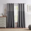 G.H. Bass & Co. Canyon Sherpa Grommet Set Of 2 Window Curtain Panels -Greenland Home Fashions Shop 6046106 Gray