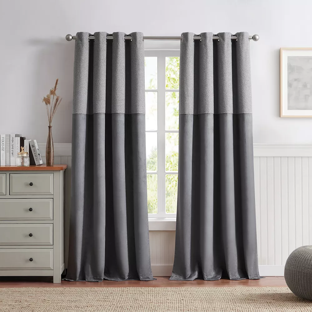 G.H. Bass & Co. Canyon Sherpa Grommet Set Of 2 Window Curtain Panels 3 G.H. Bass & Co. Canyon Sherpa Grommet Set Of 2 Window Curtain Panels