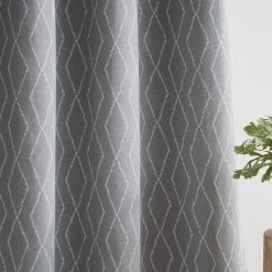 G.H. Bass & Co. River Diamond Grommet Set Of 2 Window Curtain Panels 11 G.H. Bass & Co. River Diamond Grommet Set Of 2 Window Curtain Panels -Greenland Home Fashions Shop 6046111 ALT4