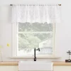No. 918 Tina Geometric Clipped Jacquard Semi-Sheer Rod Pocket Curtain Valance 1 No. 918 Tina Geometric Clipped Jacquard Semi-Sheer Rod Pocket Curtain Valance -Greenland Home Fashions Shop 6067298 White