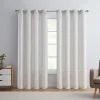 VCNY Home Leah Textured Leaf Grommet Window Curtain Panel -Greenland Home Fashions Shop 6075560 Gray