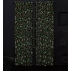 VCNY Home Polka Dots Glow-In-The-Dark Rod Pocket Set Of 2 Window Curtain Panels 7 VCNY Home Polka Dots Glow-In-The-Dark Rod Pocket Set Of 2 Window Curtain Panels -Greenland Home Fashions Shop 6076001 ALT