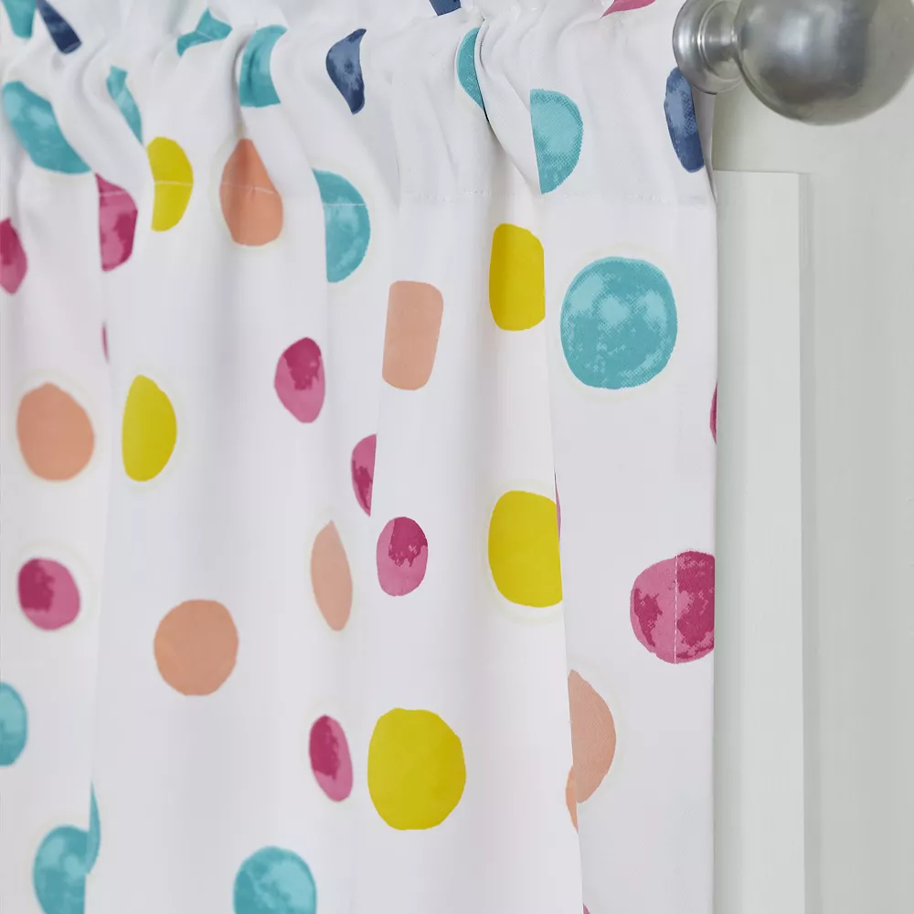 VCNY Home Polka Dots Glow-In-The-Dark Rod Pocket Set Of 2 Window Curtain Panels 6 VCNY Home Polka Dots Glow-In-The-Dark Rod Pocket Set Of 2 Window Curtain Panels - Image 4