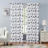 Hopscotch Dino Print Room Darkening Set Of 2 Window Curtain Panels -Greenland Home Fashions Shop 6091948