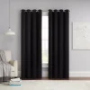 Eclipse Solid Thermapanel Grommet Energy Saving Room Darkening Window Curtain Panel -Greenland Home Fashions Shop 6138095 Black