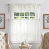 Martha Stewart Bedford Woven Plaid Rod Pocket Top Tier & Valance Window Curtain Panels -Greenland Home Fashions Shop 6148326 Cloud