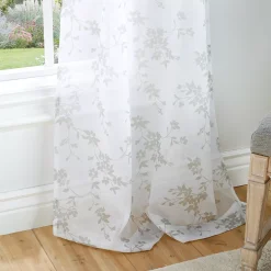 Martha Stewart Bellefield Floral Sheer Poletop 2 Window Curtain Panels -Greenland Home Fashions Shop 6148327 ALT2