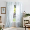 Martha Stewart Bellefield Floral Sheer Poletop 2 Window Curtain Panels -Greenland Home Fashions Shop 6148327 Aqau