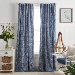 Martha Stewart Bandana Backtab 2 Window Curtain Panels