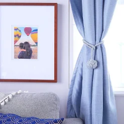 Okuna Outpost Light Grey Rope Curtain Tiebacks, Holdbacks For Drapes (20 Inches, 2 Pack) -Greenland Home Fashions Shop 6149890 ALT2