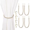 Okuna Outpost Tan Rope Curtain Tiebacks With Hooks, Holdbacks For Drapes (26 In, 2 Pairs) 1 Okuna Outpost Tan Rope Curtain Tiebacks With Hooks, Holdbacks For Drapes (26 In, 2 Pairs) -Greenland Home Fashions Shop 6149902