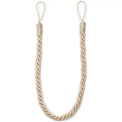 Okuna Outpost Tan Rope Curtain Tiebacks With Hooks, Holdbacks For Drapes (26 In, 2 Pairs) 8 Okuna Outpost Tan Rope Curtain Tiebacks With Hooks, Holdbacks For Drapes (26 In, 2 Pairs) -Greenland Home Fashions Shop 6149902 ALT2