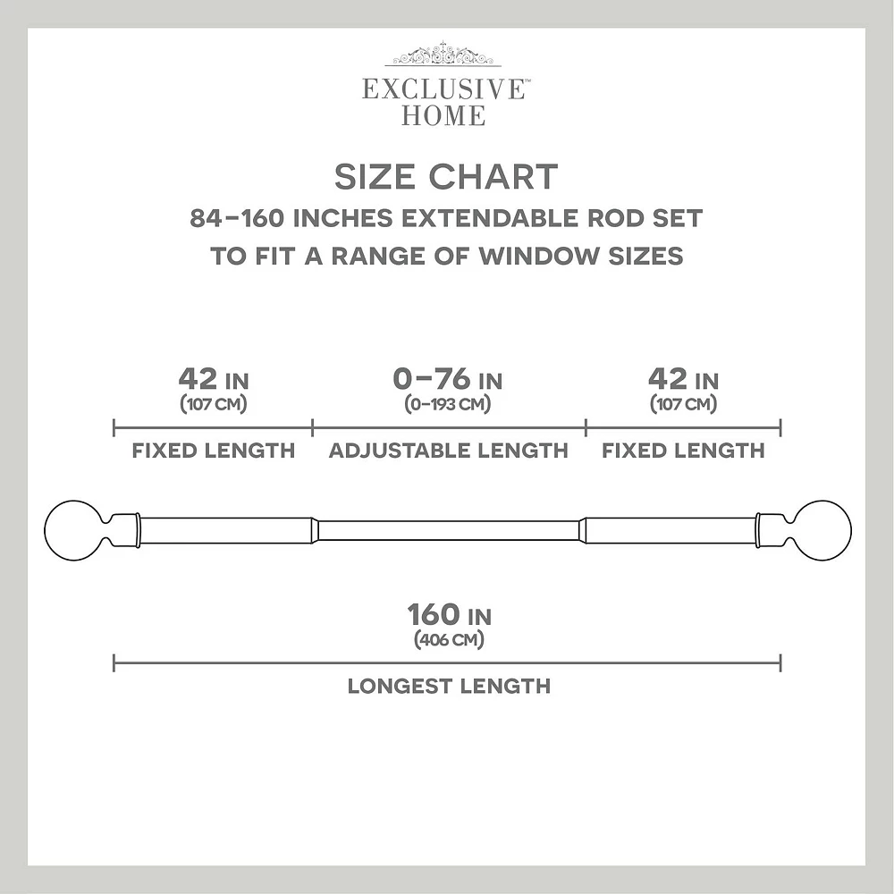 Exclusive Home Vine 1-in. Indoor/Outdoor Adjustable Curtain Rod Set 6 Exclusive Home Vine 1-in. Indoor/Outdoor Adjustable Curtain Rod Set - Image 4