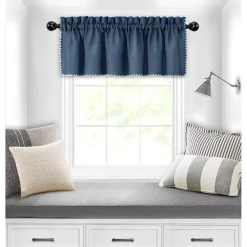 Kate Aurora Coastal Hamptons Living Complete 3 Piece Textured Kitchen Curtain Tier & Valance Set 8 Kate Aurora Coastal Hamptons Living Complete 3 Piece Textured Kitchen Curtain Tier & Valance Set -Greenland Home Fashions Shop 6222191 ALT2