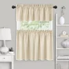 Kate Aurora Coastal Hamptons Living Complete 3 Piece Textured Kitchen Curtain Tier & Valance Set -Greenland Home Fashions Shop 6222191 Tan