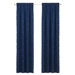 Kate Aurora Contemporary Geometric Shabby Diamond Clipped Rod Pocket Single Window Curtain Panel -Greenland Home Fashions Shop 6222193 ALT