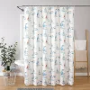 Kate Aurora Maritime Blues Coastal Sailboats And Fish Fabric Shower Curtain - 72 In. Wide X 72 In. Long -Greenland Home Fashions Shop 6222259