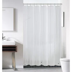 Kate Aurora Hotel Collection Heavy Duty Odor Free Mold & Mildew Resistant Tub Length PEVA Vinyl Shower Liner - 72 In. W X 78 In. L