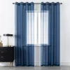 Kate Aurora Basic 2 Piece Navy Blue Lightweight Grommet Top Sheer Voile Window Curtain Panels - 84 In. Long 2 Kate Aurora Basic 2 Piece Navy Blue Lightweight Grommet Top Sheer Voile Window Curtain Panels - 84 In. Long -Greenland Home Fashions Shop 6224323
