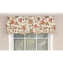 RLF Home Gianna Petticoat Valance Rod Pocket, Contrast Bottom Fabric -Greenland Home Fashions Shop 6226334 ALT2