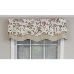 RLF Home Gianna Glory Valance Rod Pocket, Layered, Trimmed. -Greenland Home Fashions Shop 6226348 ALT2