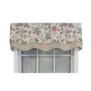 RLF Home Gianna Glory Valance Rod Pocket, Layered, Trimmed. 1 RLF Home Gianna Glory Valance Rod Pocket, Layered, Trimmed. -Greenland Home Fashions Shop 6226348 Natural