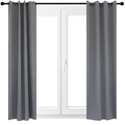 Sunnydaze Decor Sunnydaze Outdoor Blackout Curtain Panel - Gray - 52 In X 120 In - Set Of 2 -Greenland Home Fashions Shop 6229380 ALT