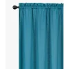 Kate Aurora Semi Sheer Flax Styled Turquoise Rod Pocket Single Window Curtain Panel -Greenland Home Fashions Shop 6252453