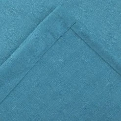 Kate Aurora Semi Sheer Flax Styled Turquoise Rod Pocket Single Window Curtain Panel -Greenland Home Fashions Shop 6252453 ALT3