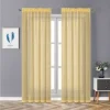 Kate Aurora Montauk Accents Ultra Lux 2 Piece Rod Pocket Gold Sheer Voile Window Curtain Panels - 84 In. Long -Greenland Home Fashions Shop 6252454