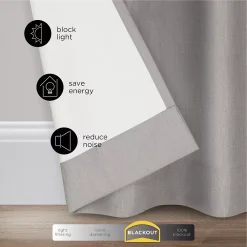 Eclipse Kendall Single Curtain Blackout Curtain 10 Eclipse Kendall Single Curtain Blackout Curtain -Greenland Home Fashions Shop 645968 ALT2