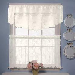 Saturday Knight, Ltd. Petite Fleur Ascot Window Valance - 56'' X 20''